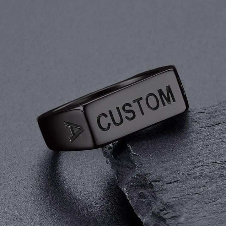 Customizable 7mm Minimalist Simple Band Ring for Men