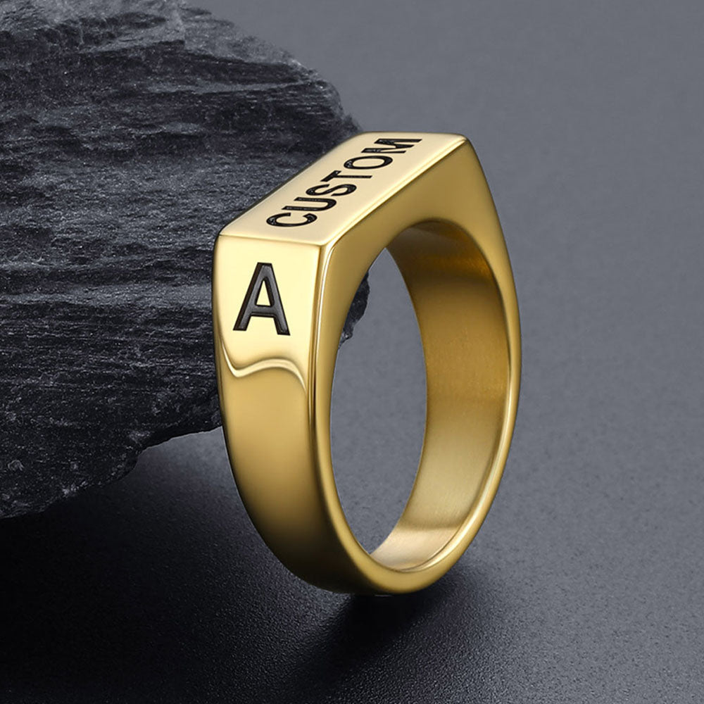 Customizable 7mm Minimalist Simple Band Ring for Men