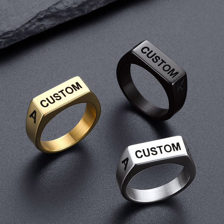 Customizable 7mm Minimalist Simple Band Ring for Men