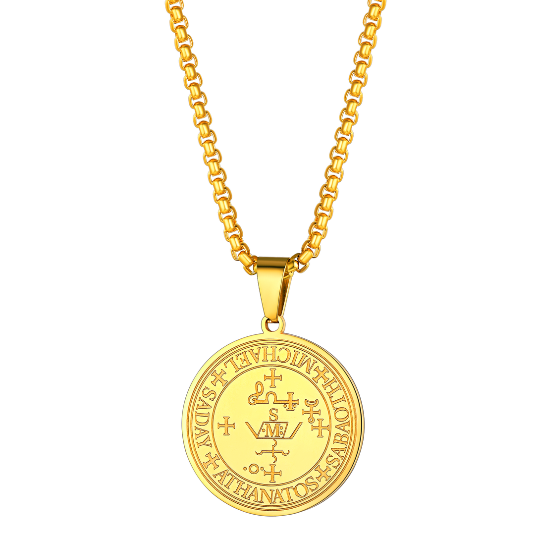 Sigil of Archangel Michael Talisman Necklace for Men