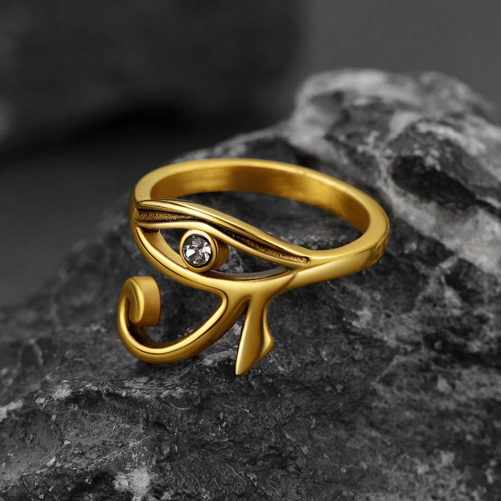 Ancient Egyptian Eye of Ra Ring Jewelry for Men Women