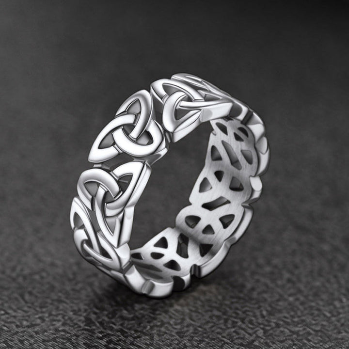 Irish Triquetra Celtic Knot Ring For Men Women