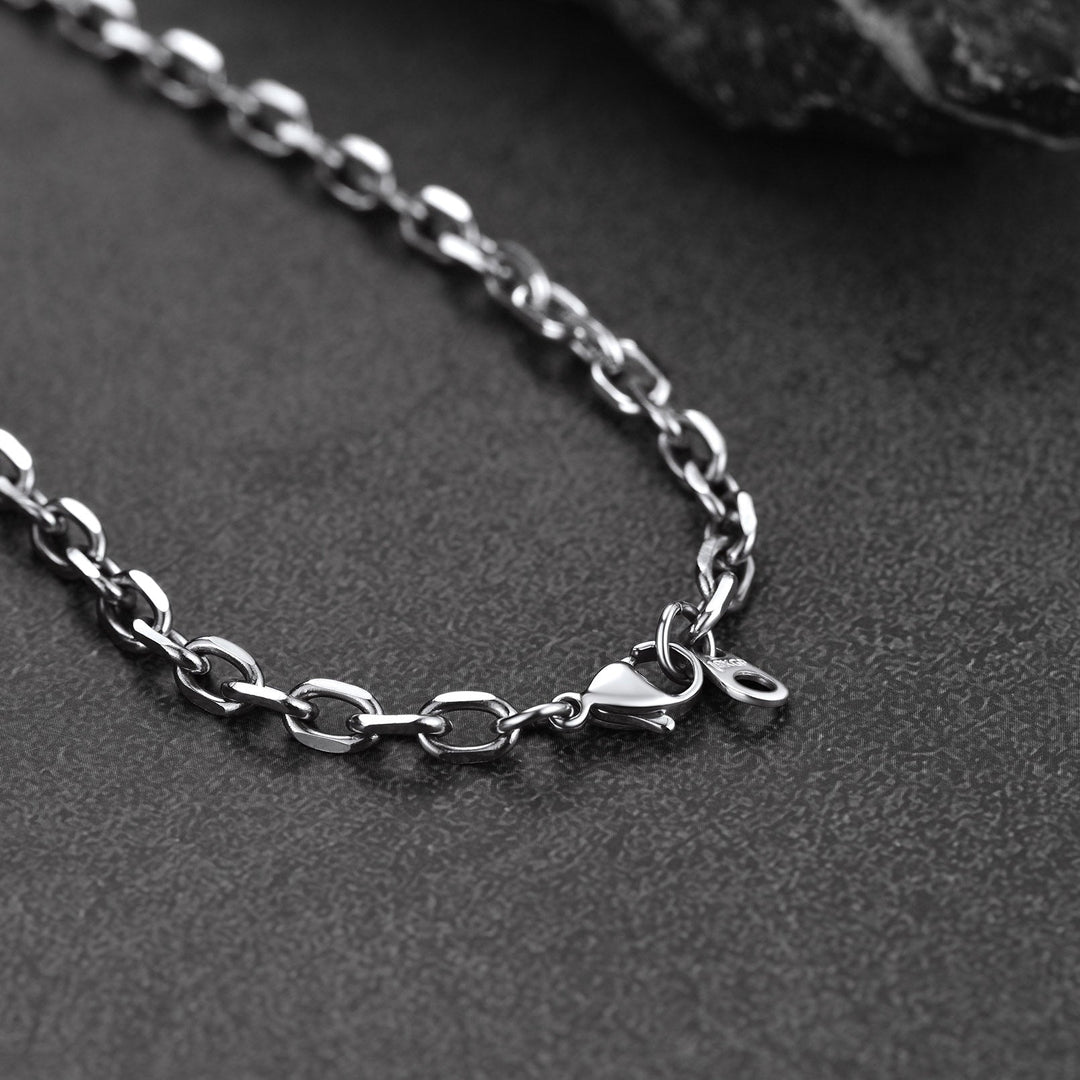 Engraved Jewish Star Of David Dog Tag Necklace For Men