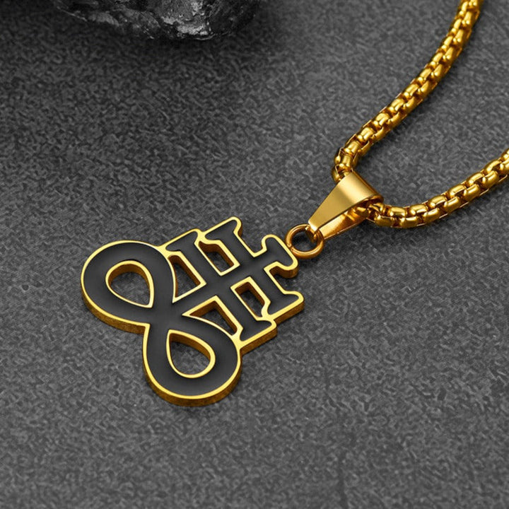 Satanic Leviathan Cross Necklace For Men