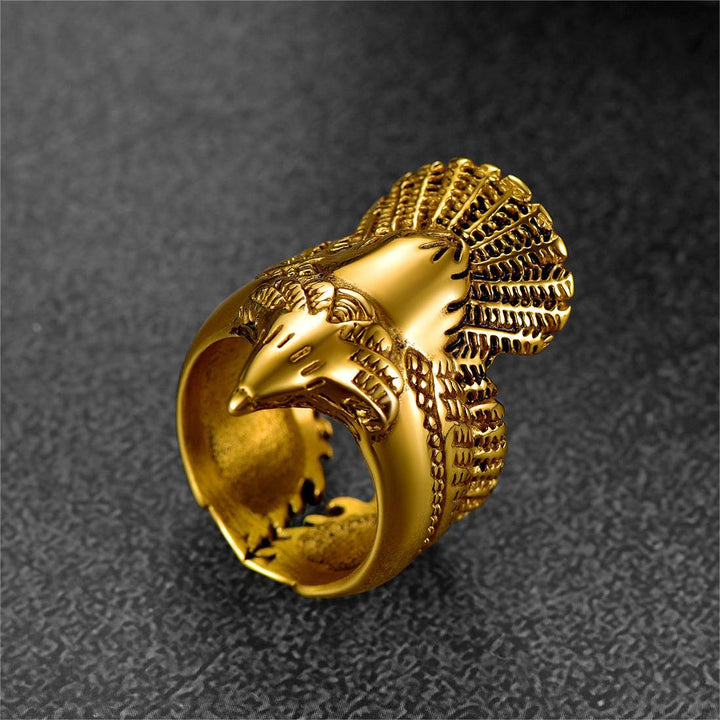 Vintage Retro Eagle Ring For Men Stainless Steel