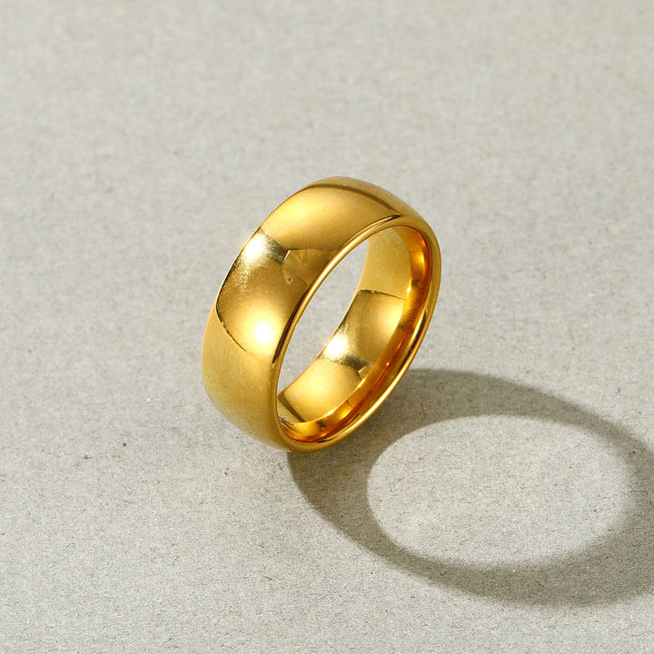 Polished Gold Tungsten Carbide Doom Band Ring For Men 4mm/6mm/8mm Width