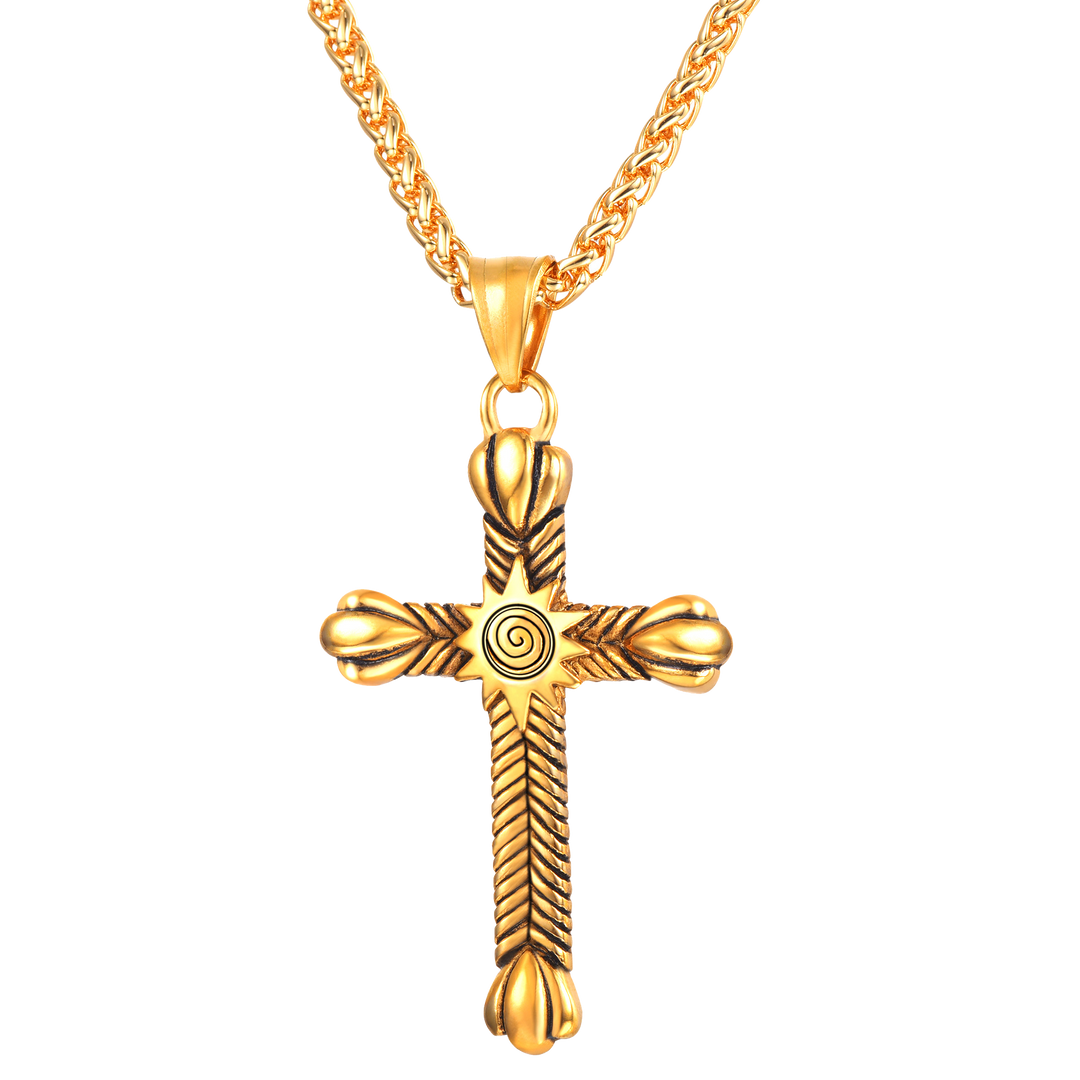 Stainless Steel Cross Crucifix Necklace for Men