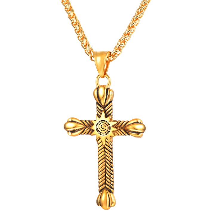 Stainless Steel Cross Crucifix Necklace for Men