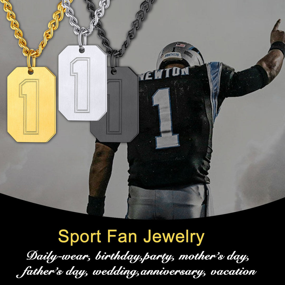 Custom Baseball Jersey Number Dog Tag Necklace for Men Team Swag Sport Boys