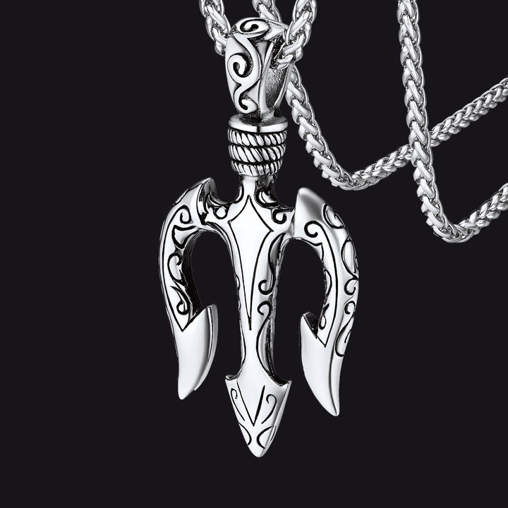 Poseidon Trident Necklace Ancient Greek Mythology Pendant