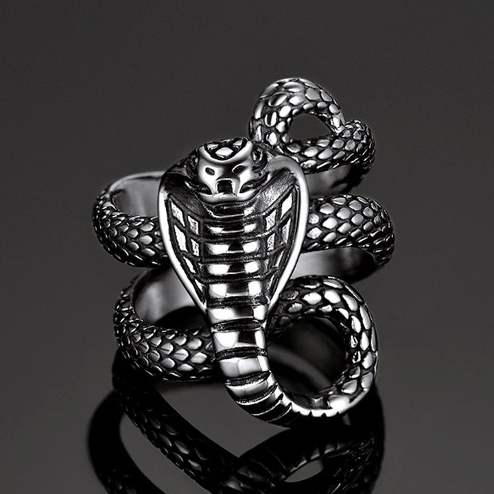 Gothic Punk Cobra Snake Ring For Men