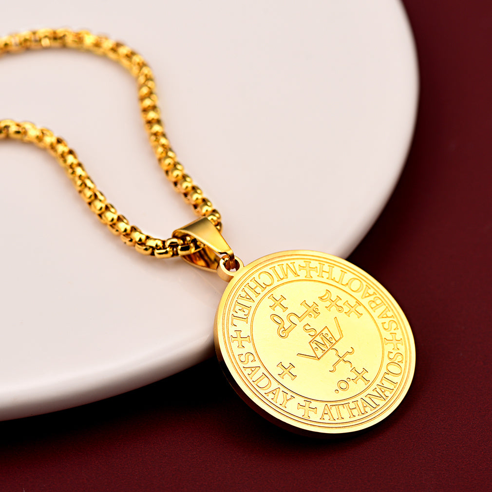 Sigil of Archangel Michael Talisman Necklace for Men