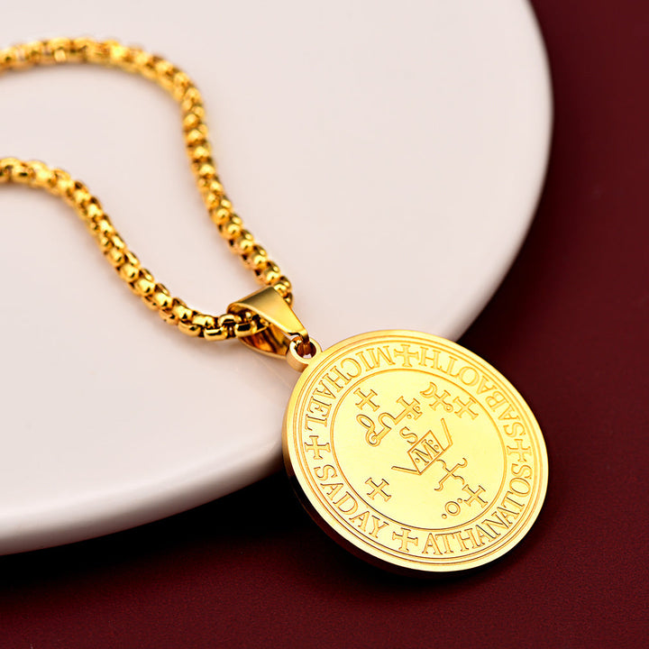 Sigil of Archangel Michael Talisman Necklace for Men