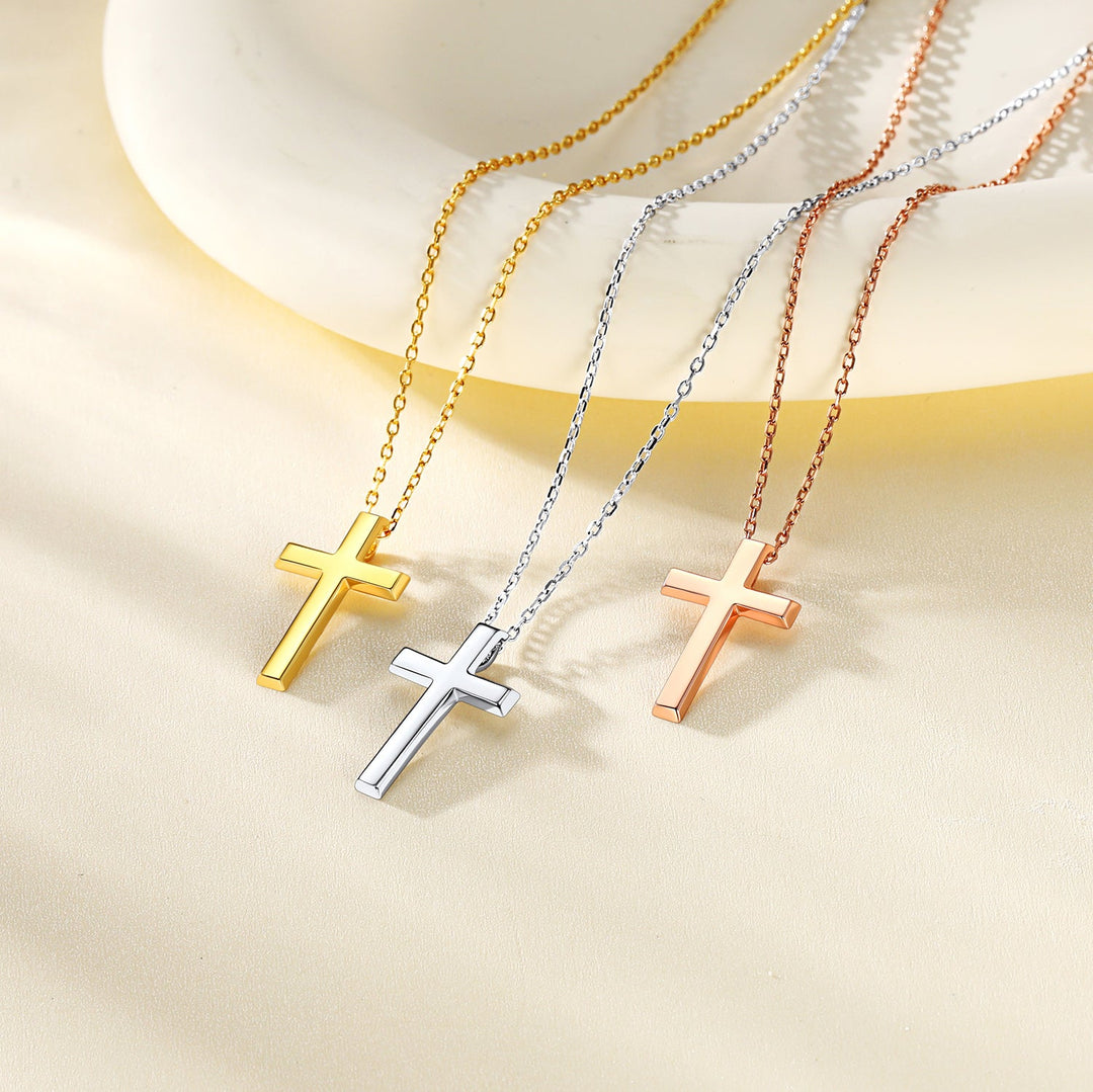 Dainty Cross Pendant Necklace for Women Mom, Christian Faith Pendant Necklace Gift