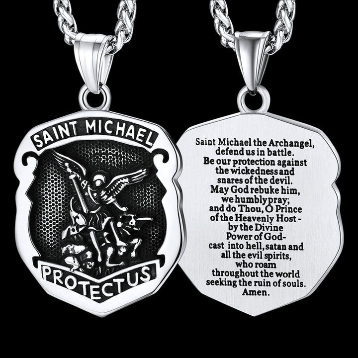 Catholic Saint Michael Pendant Necklace For Men
