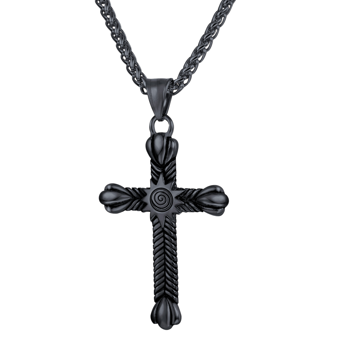 Stainless Steel Cross Crucifix Necklace for Men