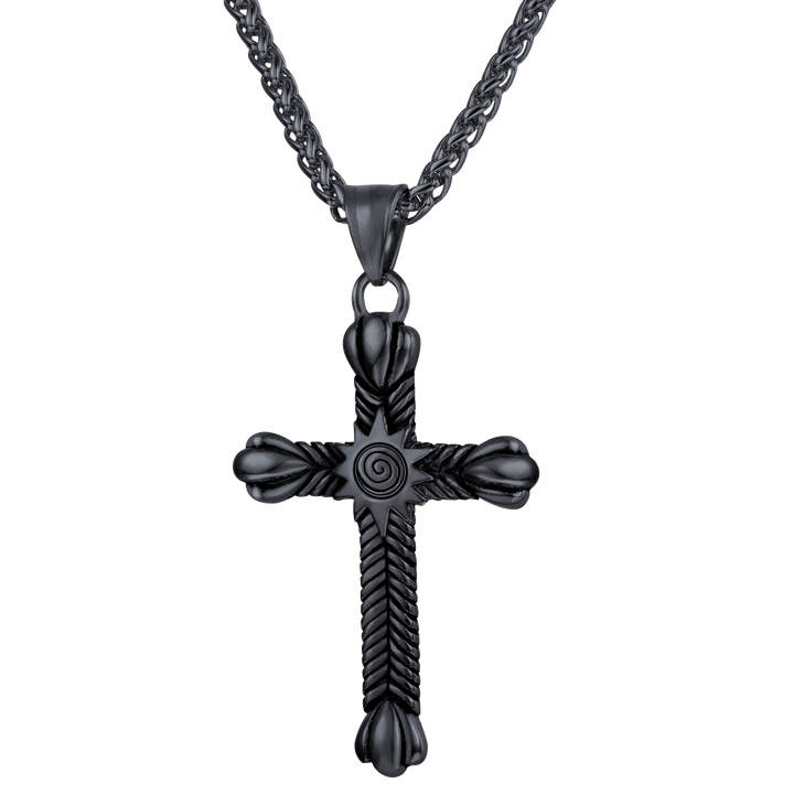 Stainless Steel Cross Crucifix Necklace for Men