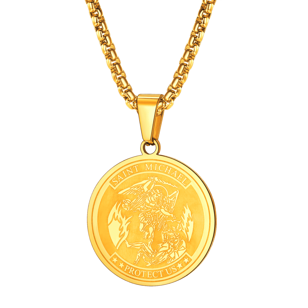 Catholic St. Michael Necklace Medal for Men