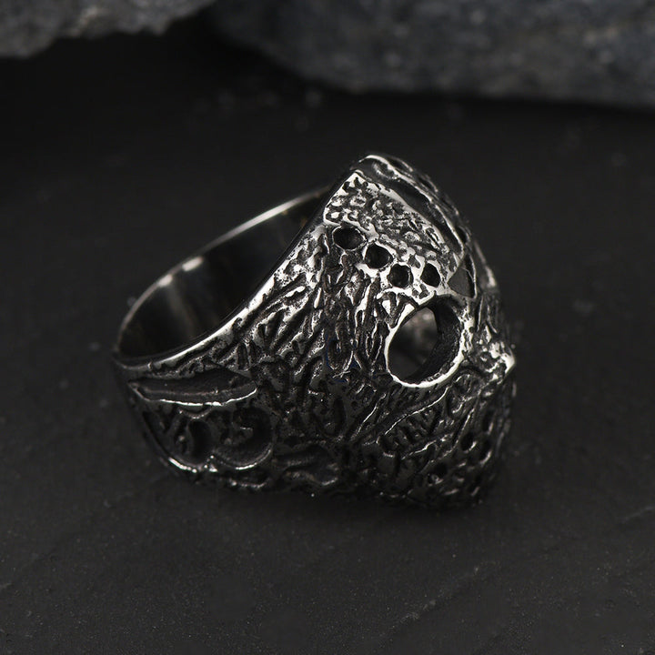 Gothic Jason Voorhees Mask Ring for Men