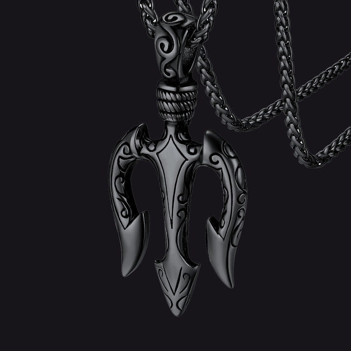 Poseidon Trident Necklace Ancient Greek Mythology Pendant