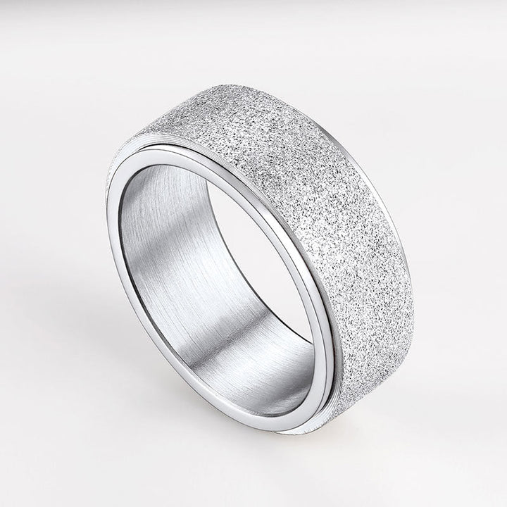 Glitter Finish Fidget Anxiety Ring Stainless Steel