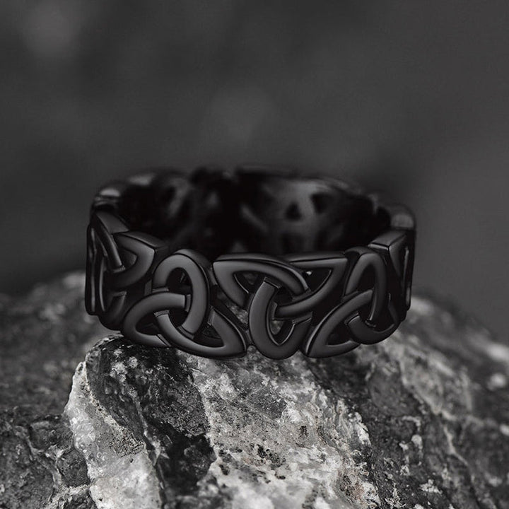 Irish Triquetra Celtic Knot Ring For Men Women