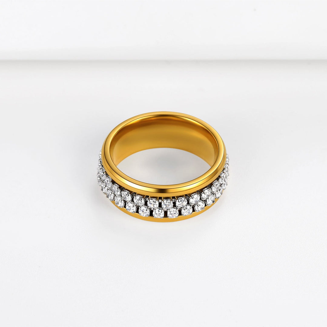 CZ Diamond Fidget Anxiety Band Ring for Men