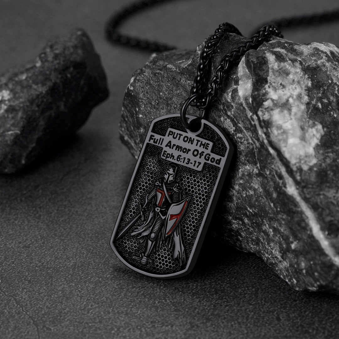 Knights Templar Dog Tag Necklace