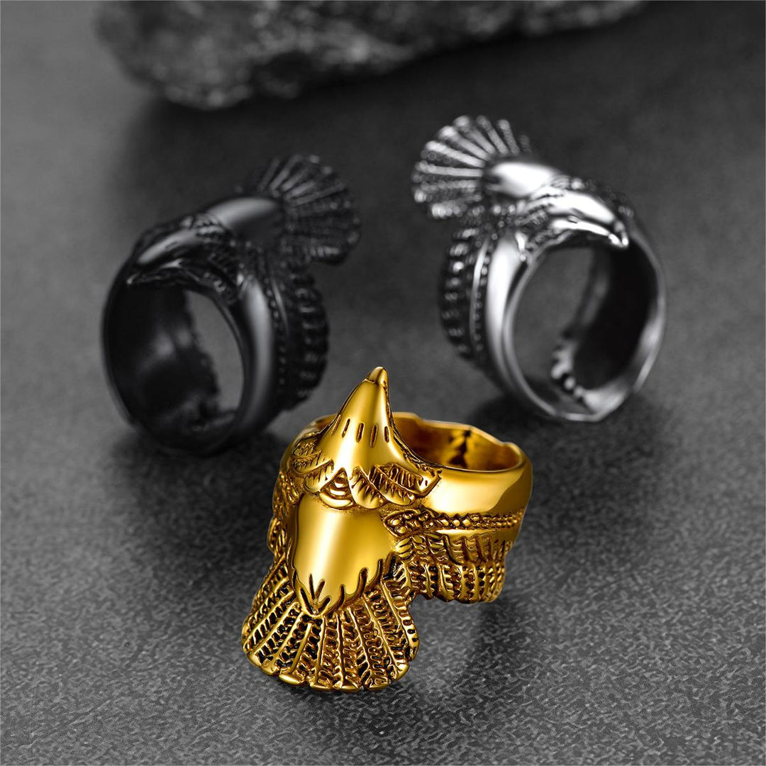Vintage Retro Eagle Ring For Men Stainless Steel
