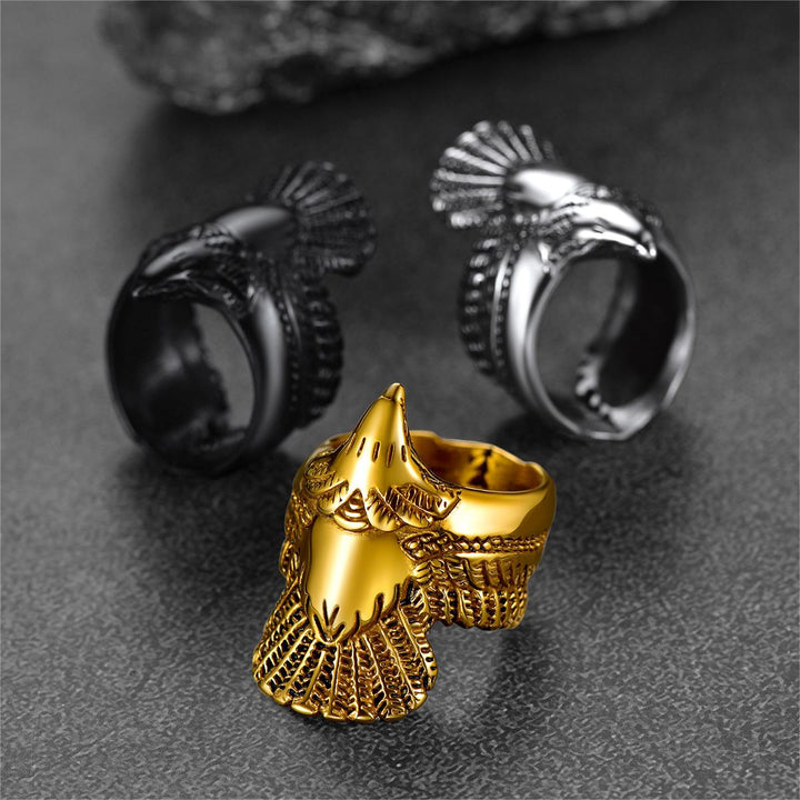 Vintage Retro Eagle Ring For Men Stainless Steel