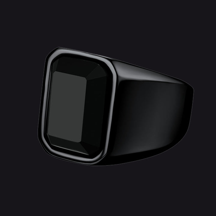 Black Onyx Stone Ring Signet Ring For Men Size 07-12