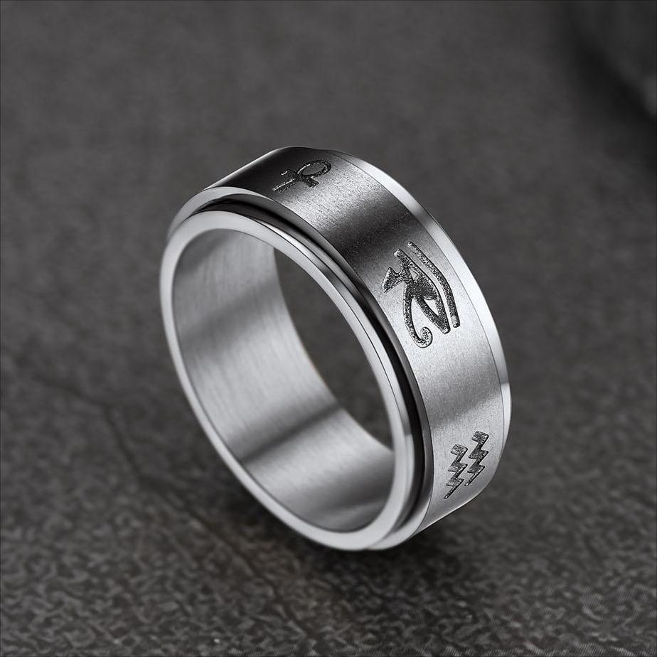 Egyptian Eye Of Horus Spinning Fidget Anxiety Ring