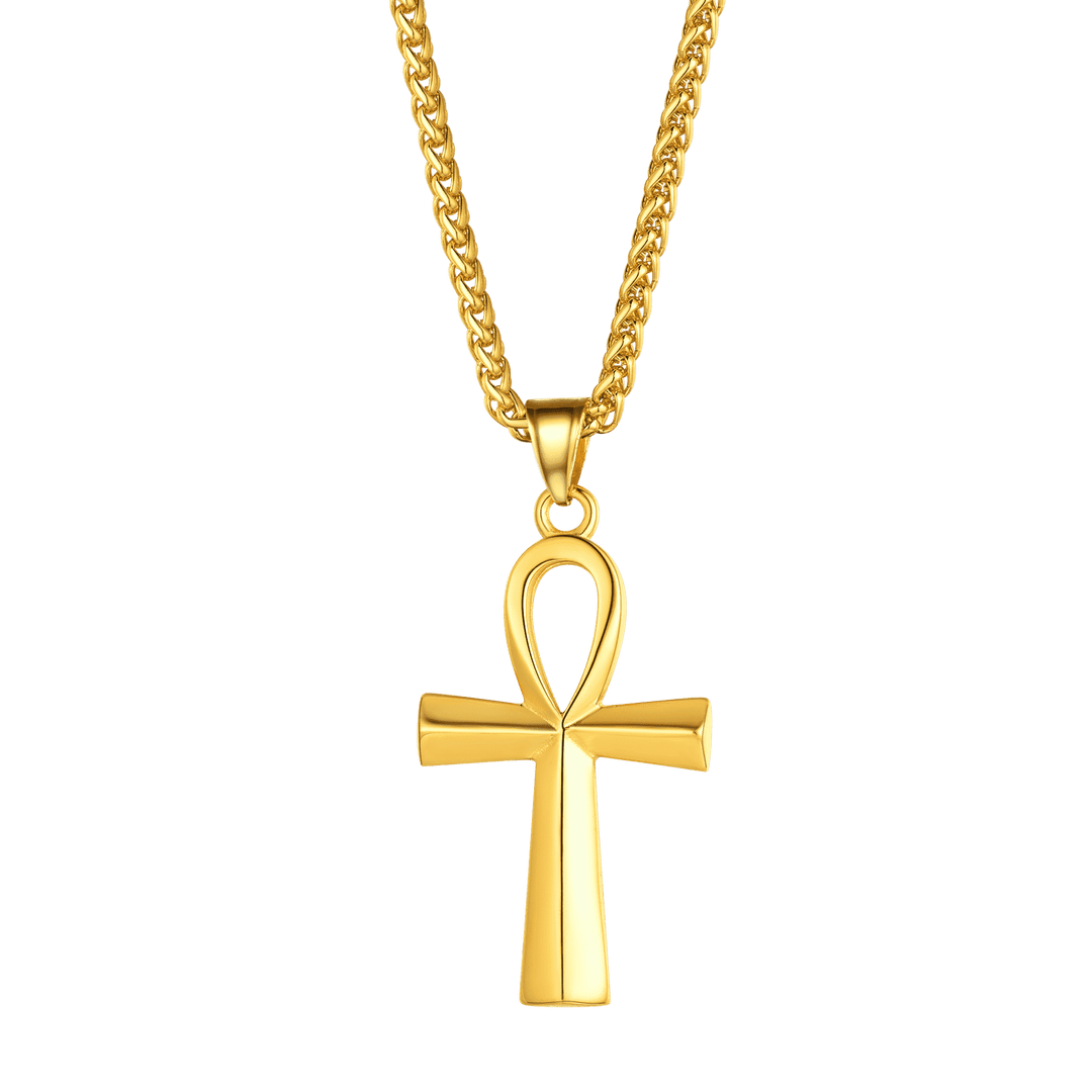 Egyptian Coptic Ankh Cross Pendant Necklace For Men Women
