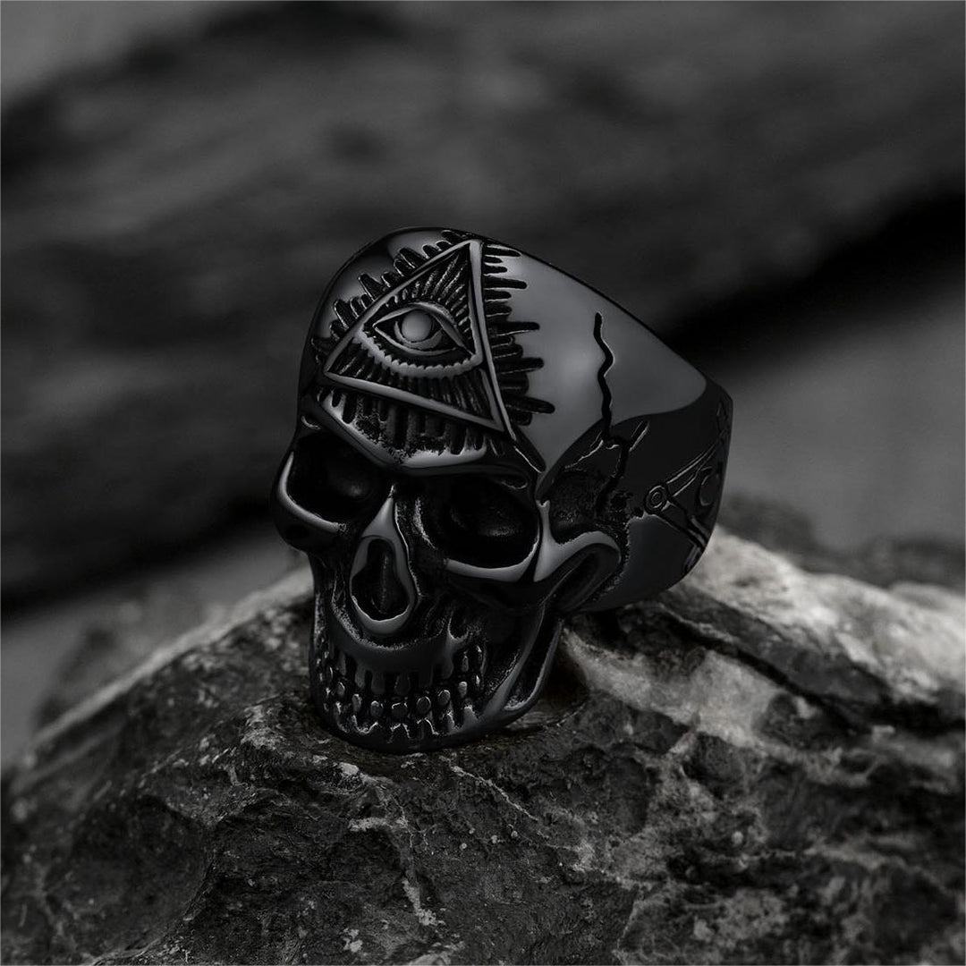 Eye of Providence Skull Ring For Men