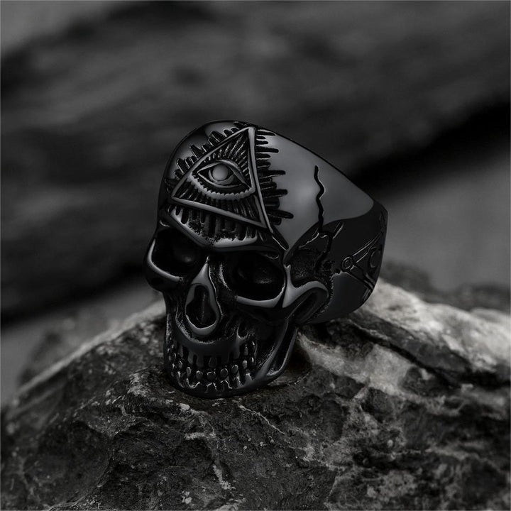 Eye of Providence Skull Ring For Men