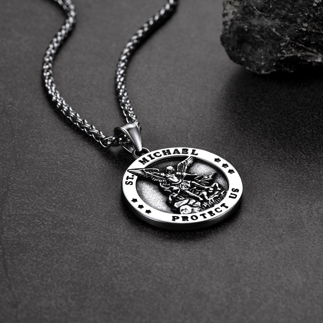 Archangel St. Michael Pendant Necklace for Men