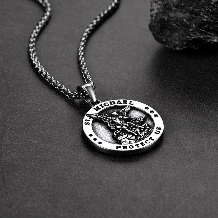 Archangel St. Michael Pendant Necklace for Men