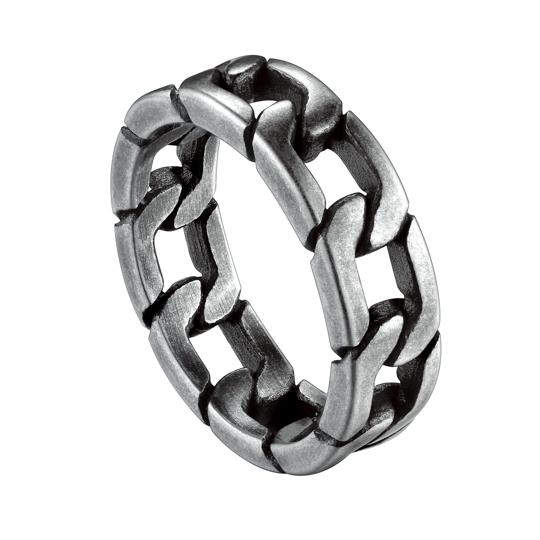 Chunky Cuban Link Chain Ring For Men Stainless Steel