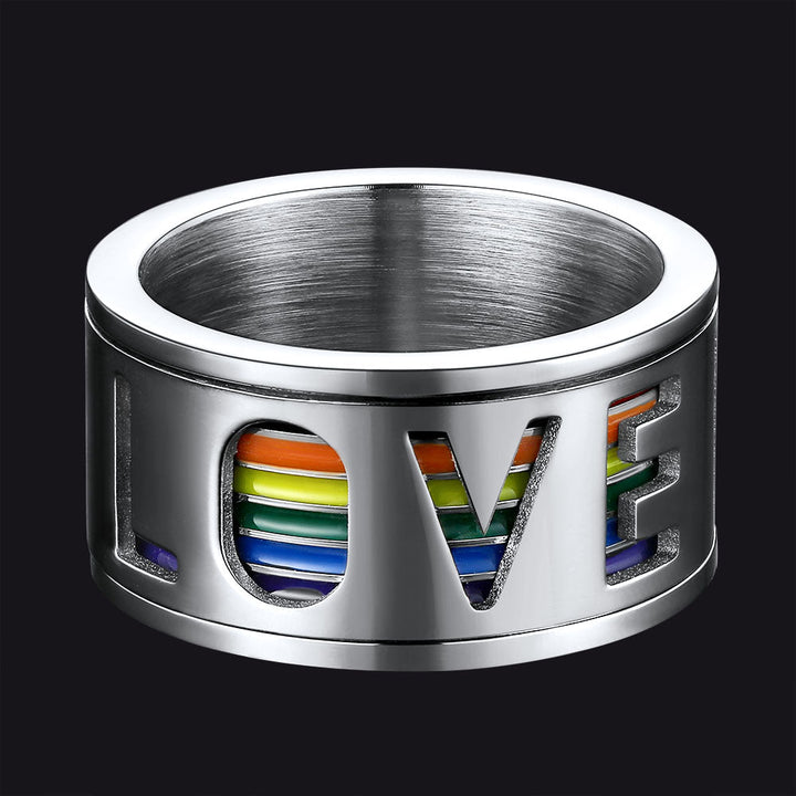 Rainbow Love Pride Fidget Anxiety Ring for LGBT