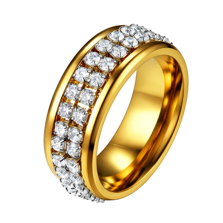 CZ Diamond Fidget Anxiety Band Ring for Men