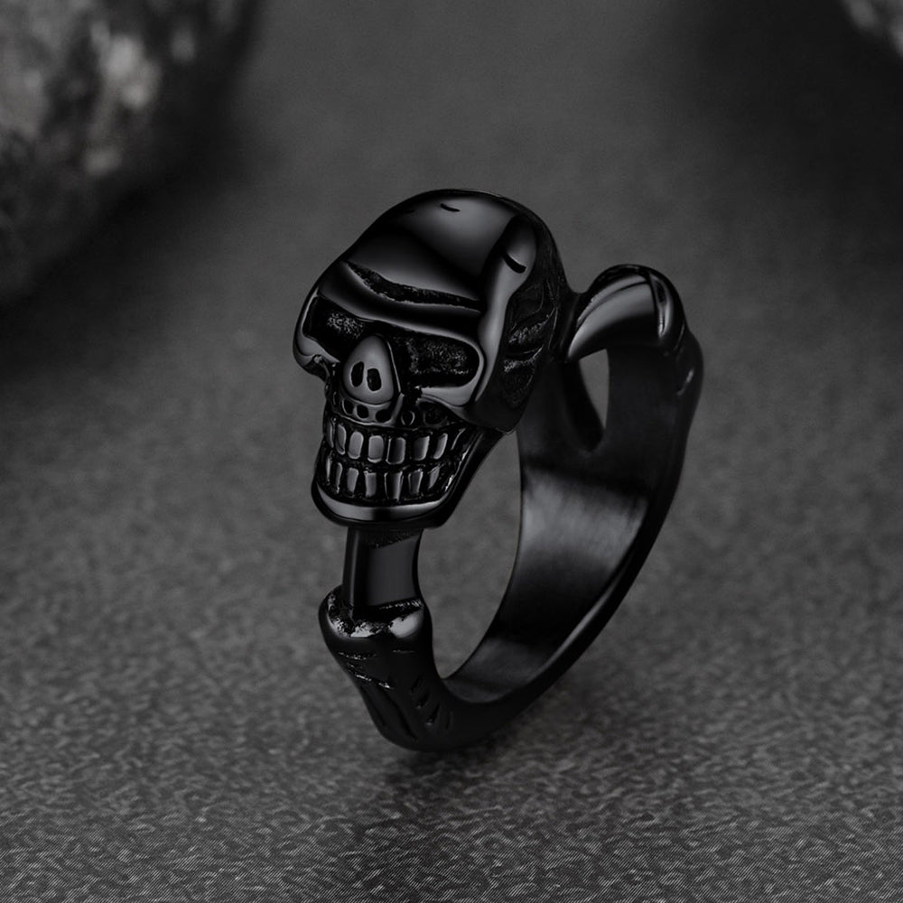 Gothic Skull Ring Biker Ring For Men