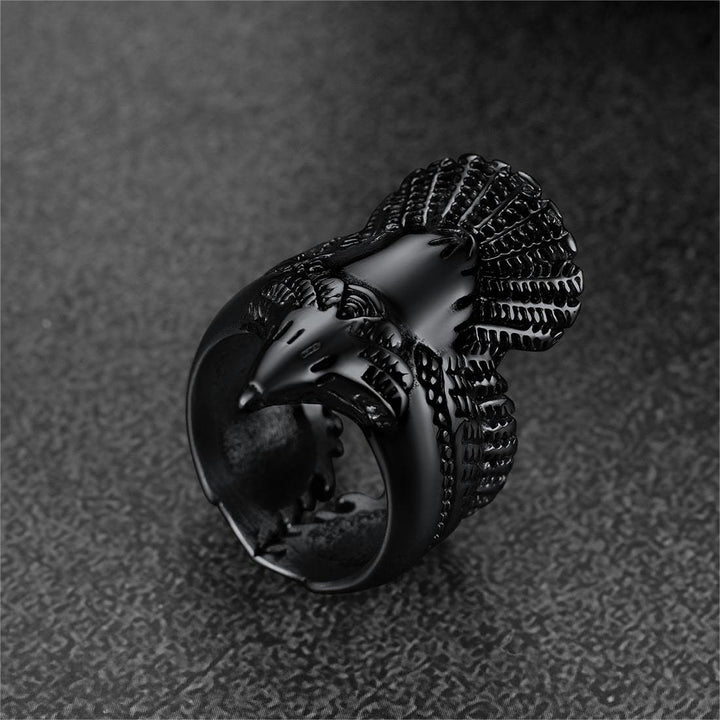 Vintage Retro Eagle Ring For Men Stainless Steel
