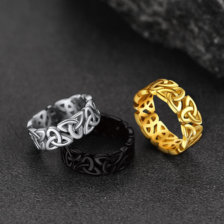 Irish Triquetra Celtic Knot Ring For Men Women