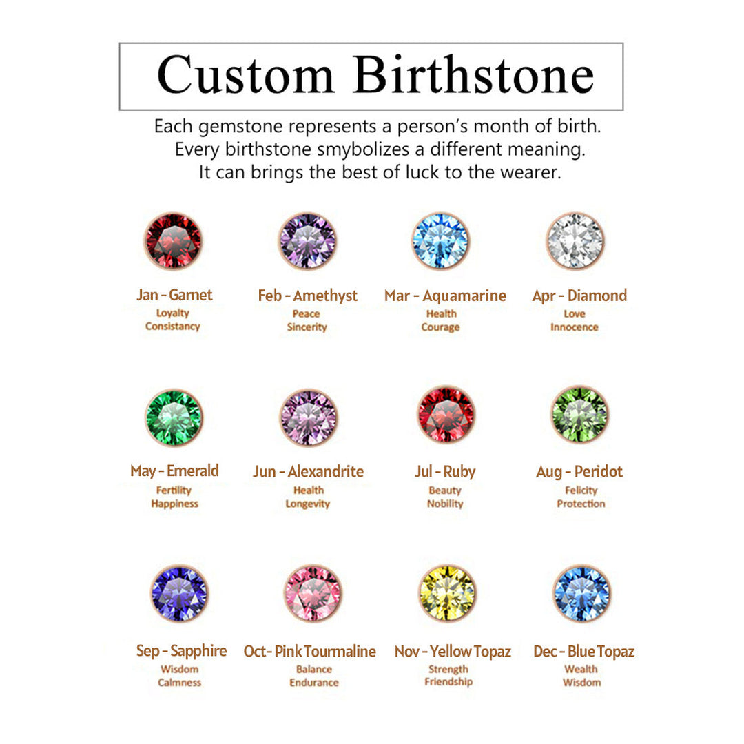 Minimalist Birthstone Gemstone Band Ring for Men