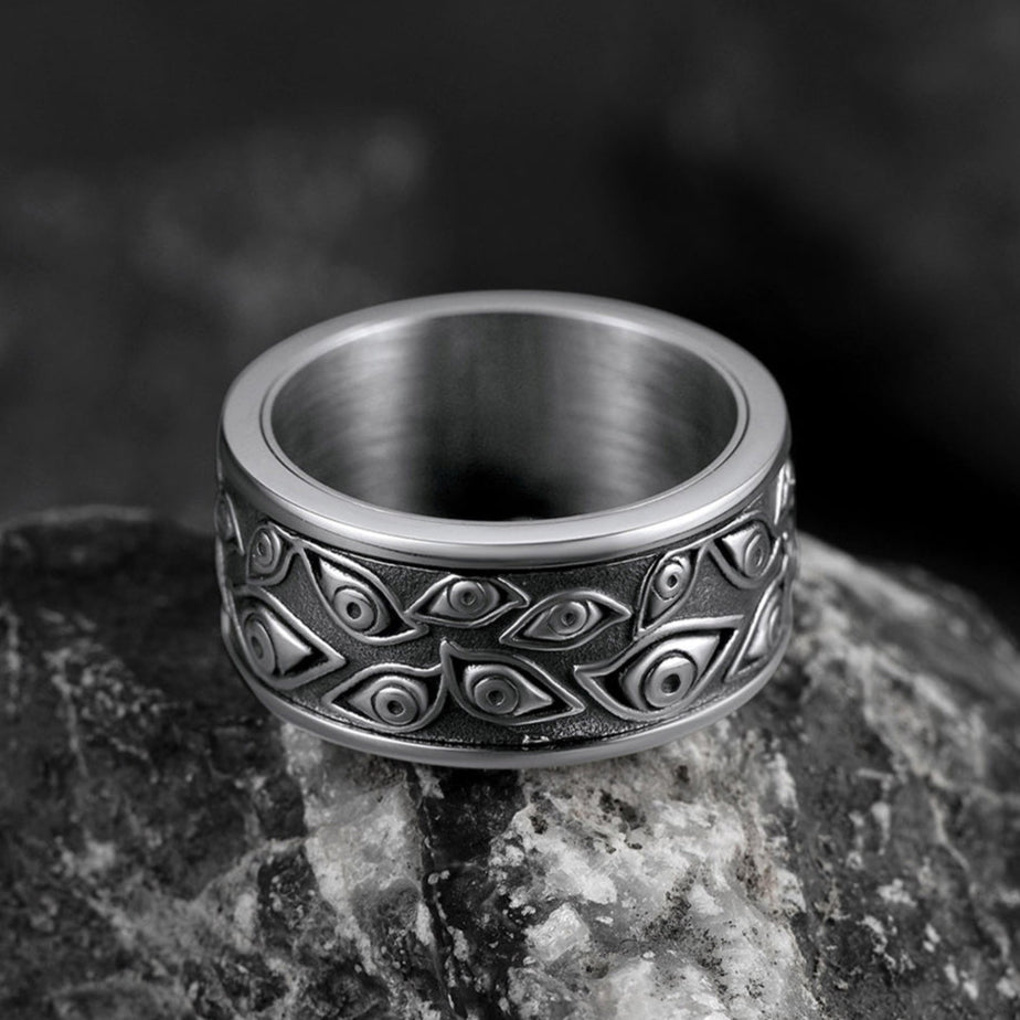 Evil Eye Ring Fidget Anxiety Ring For Men/Women