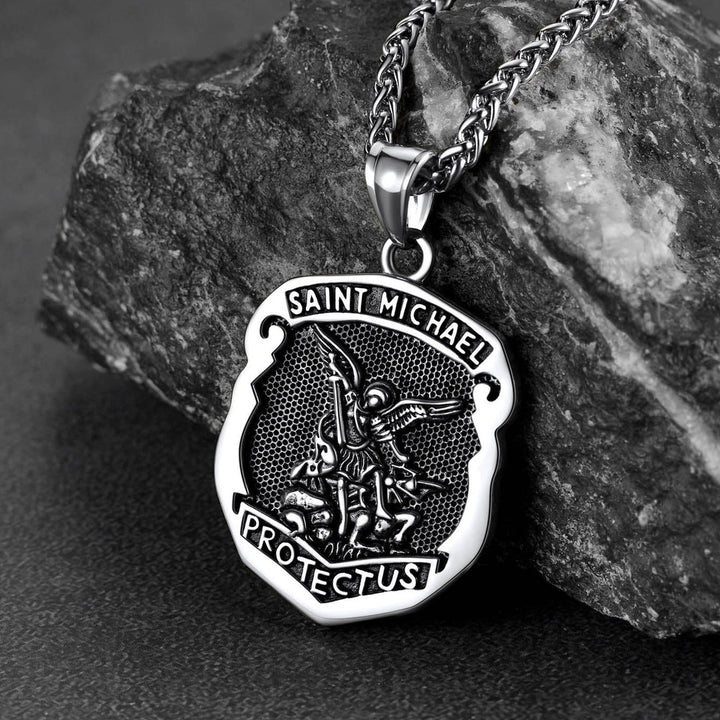 Catholic Saint Michael Pendant Necklace For Men