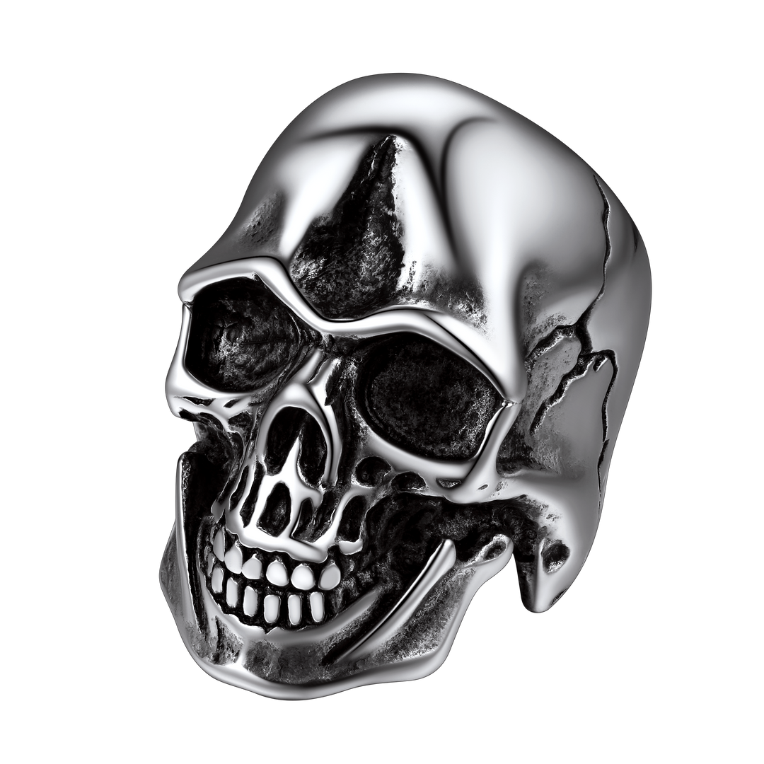 Gothic Biker Skull Stainless Steel Ring For Men