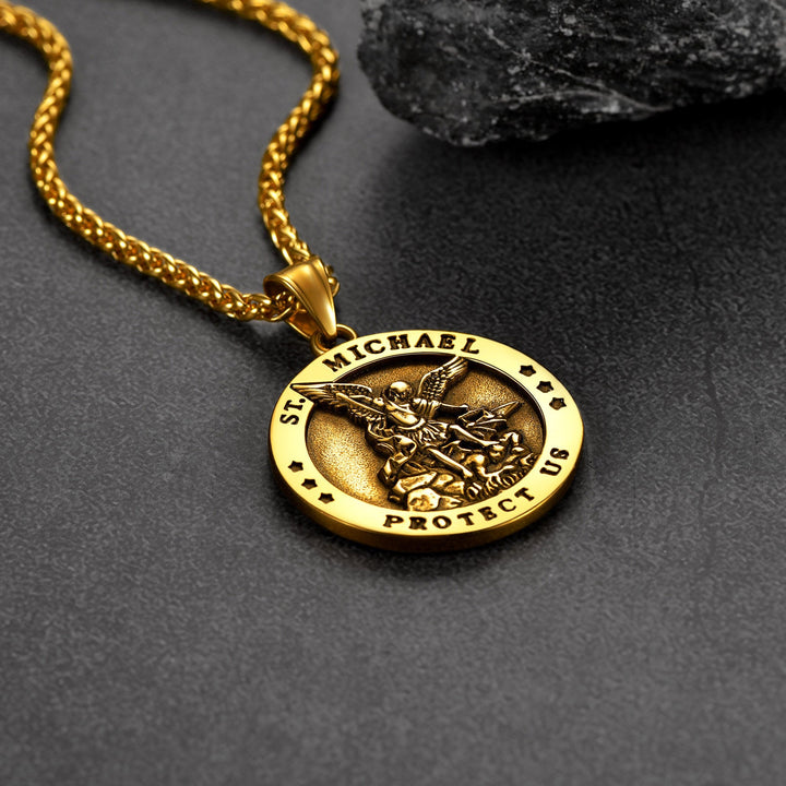 Archangel St. Michael Pendant Necklace for Men