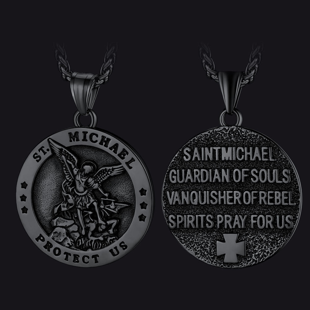 Archangel St. Michael Pendant Necklace for Men