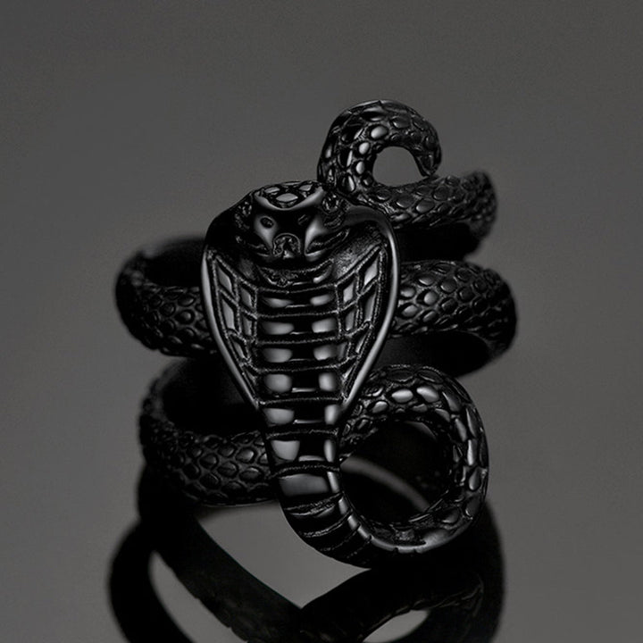 Gothic Punk Cobra Snake Ring For Men